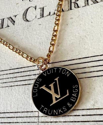 Louis Vuitton Black/ Gold Trunks & Bags Charm Pendant Necklace Upcycled  Black - $155 - From Kiki
