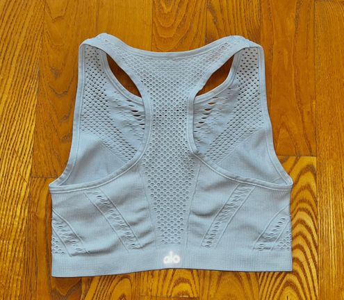 Alo Yoga Lark Bra Top Blue Heather Sports Bra 29 61 Off