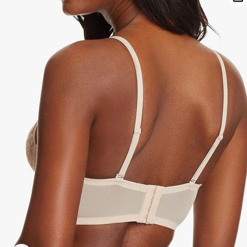 Maidenform Wireless Lace Longline Bra Tan Size 38 D - $20 (50% Off