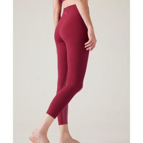 Athleta L Transcend Color Block 7/8 Tight Leggings Women's Large Berry Rose  - $39 New With Tags - From Rob