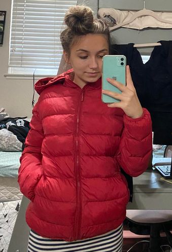uniqlo red puffer