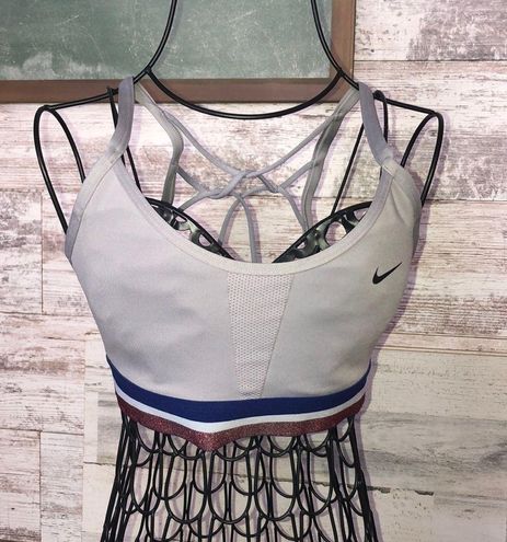 Nike Indy Icon Clash Light Support Sports Bra size small red blue