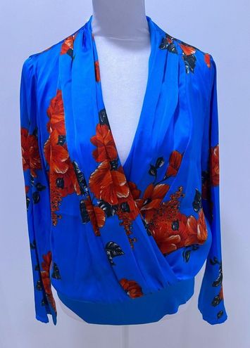 ZARA Blue Floral Bodysuit Size M - $30 (62% Off Retail) - From Emily