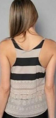 Striped Lace Tank Top