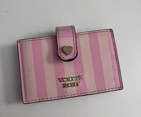 Victoria's Secret, Bags, Victorias Secret Signature Striped Wallet Pink  Stripe New