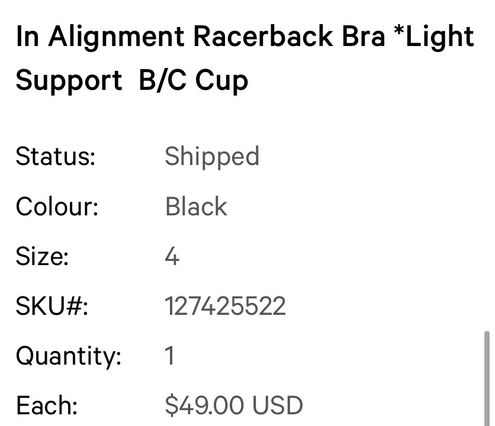 Lululemon In Alignment Racerback Bra *Light Support, B/C Cup