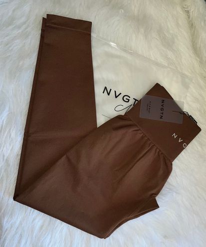 NVGTN Solid Seamless Leggings Large Caramel Brown - $49 (24% Off