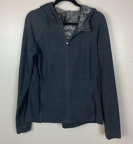 Lululemon cinch side charcoal gray zip up hoodie size 10 thumbholes - $49 -  From Lauren