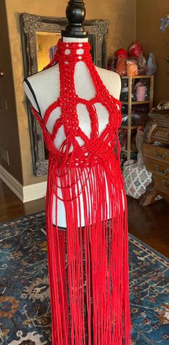 Macramé Dress Red - $700 New With Tags - From Goda