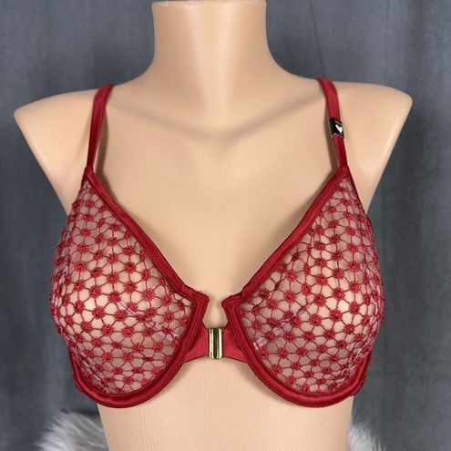 Victoria's Secret Luxe Satin Mesh Starburst Bra - New with Tags