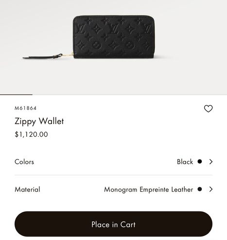 Louis Vuitton Wallet Black - $400 (64% Off Retail) - From J