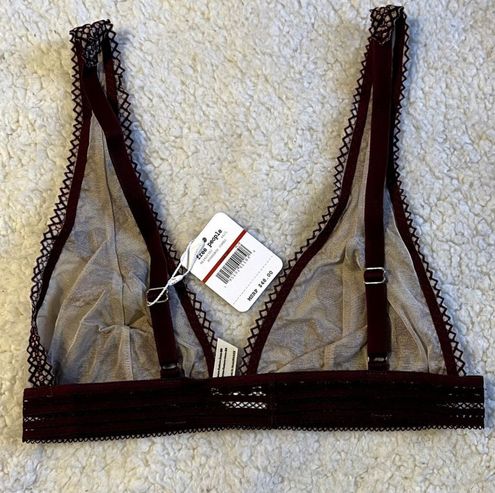 Free People Alia Bralette in Bordeaux Combo