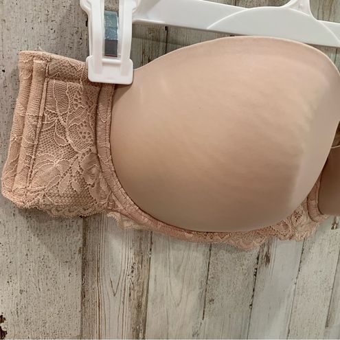 Torrid Curve Strapless Underwire Bra Nude Lace 40B Size undefined