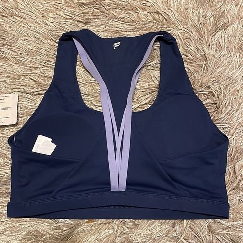 Fabletics NWT Kessler Medium Impact Blue Sports Bra Size XL - $25