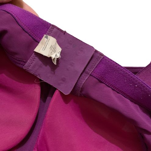 Lululemon 36D tata tamer II purple stripe sports bra adjustable racerback  Size undefined - $25 - From Karis