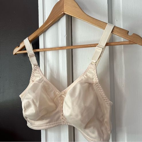 Bali 3820 Double Support Wirefree Bra Full Coverage Comfort Fit Cream Satin  36D Size undefined - $19 - From Wendy