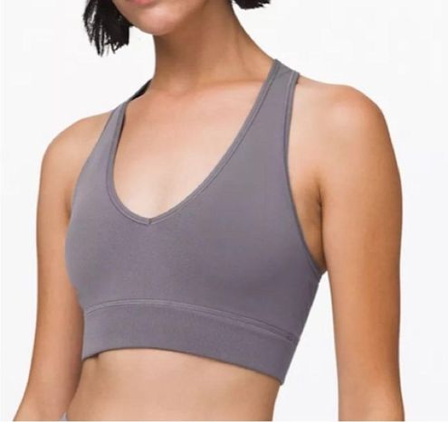 Lululemon Reveal Bra *mesh Stripes In Titanium