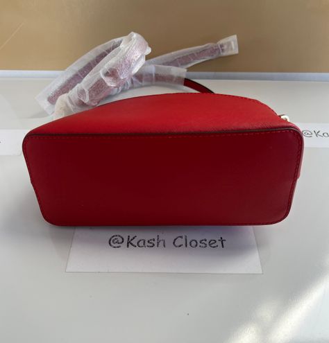 Michael Kors Jet Set Travel Medium Logo Dome Crossbody Bag - Flame Red -  $129 (60% Off Retail) New With Tags - From Kash