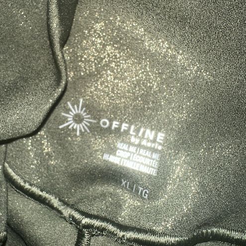 Aerie OFFLINE by Real Me Liquid Shine Cropped Leggings Women's Size Xl  Green - $18 - From Desiree