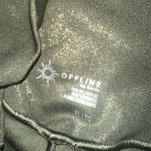 Aerie OFFLINE by Real Me Liquid Shine Cropped Leggings Women's Size Xl Green  - $18 - From Desiree