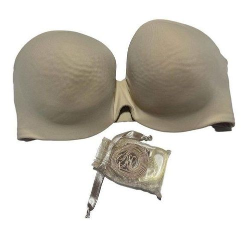 Ambrielle Tan Beige Bra Strapless Convertible Clear Straps WOMEN'S SIZE 38DD  - $15 - From Amanda