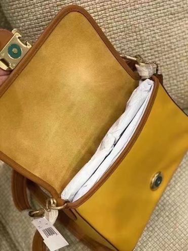 Mustard Yellow Coach Legacy Penny Shoulder Crossbody Purse