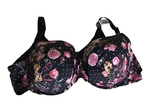 Torrid lightly Lined T-Shirt Bra with A floral Print Sz 52D NWT - $50