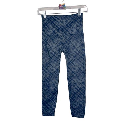 Spanx Blue Small Cropped Look At Me Now Seamless Leggings Indigo Watercolor  S - $28 - From Magnolia