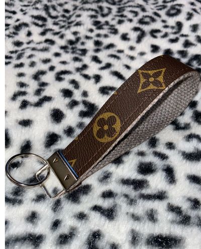 Repurposed Upcycled Keychain Wristlet Keyring Key Fob Gray - $25 - From  Aspen