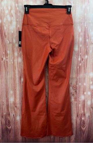 90 Degree by Reflex Interlink Faux Leather Orange High Waist Flare Yoga  Pants Size L - $32 New With Tags - From Melissa