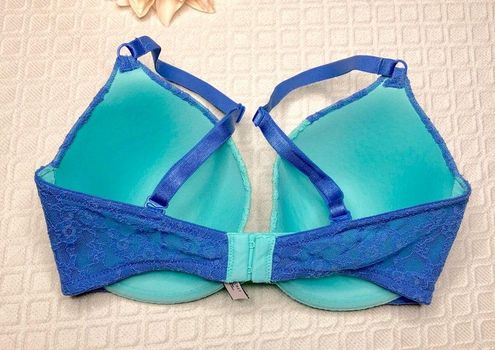 Victoria's Secret Victoria Secret Green Blue Lace Lined Perfect Coverage Bra  32DD Size undefined - $27 - From Kelly