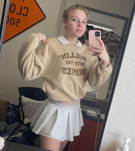 rolling with the homies sweatshirt shein
