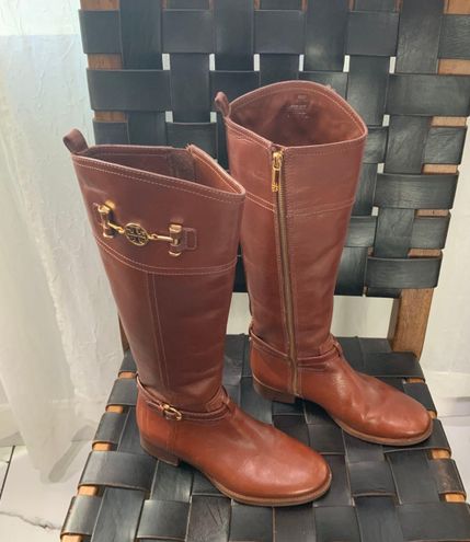 Tory Burch Women Nadine 5207 Brown Leather Horse Bit Equestrian Riding Boots   - $300 (33% Off Retail) - From Naima