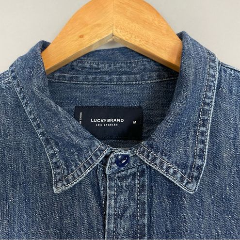 Lucky Brand Chambray Workshirt Shirt Button-Up Dark Wash‎ Women Medium  Denim - $36 - From Jupiter Juniper