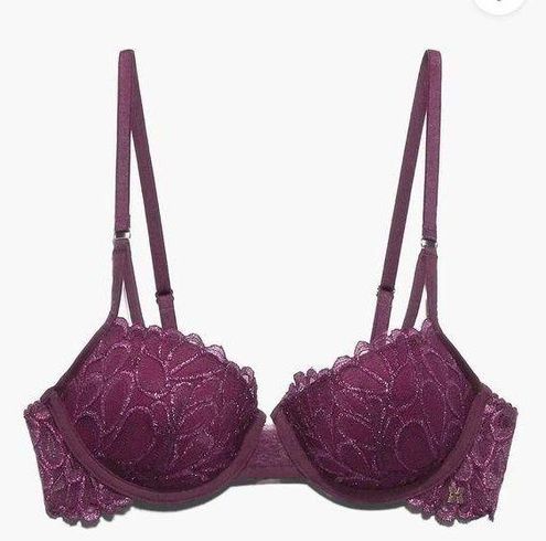 Savage X Fenty Not Sorry Lightly Lined Lace Balconette Bra Size 36DD Purple  - $17 New With Tags - From Annerys