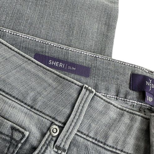 NYDJ sheri slim gray tummy control jeans size 14P - $40 New With
