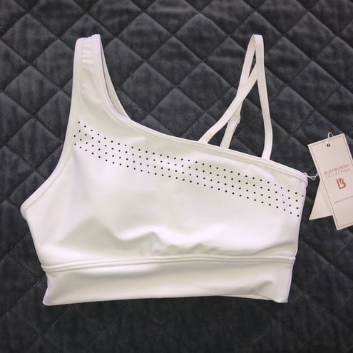 Buffbunny New Xs One Shoulder Sport Bra White - $45 New With Tags