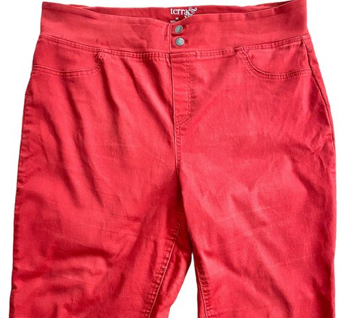 Terra & Sky Women's Plus Size 1X Red Pull On Stretch High Waisted Skinny  Pants - $25 - From Tanya