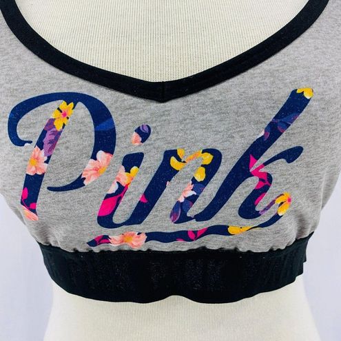 PINK - Victoria's Secret Ultimate Lightly Lined Sports Bra Floral Logo