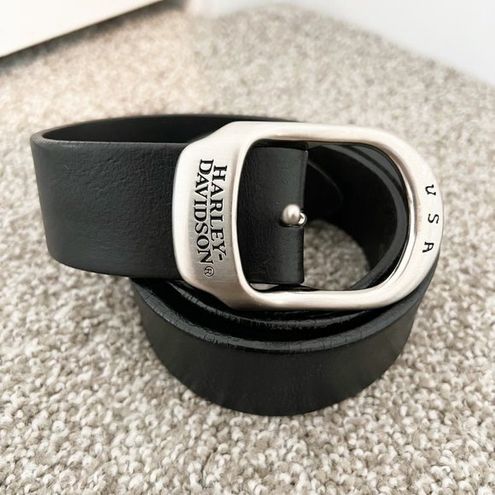 Harley Davidson Ladies Genuine Black Leather Belt