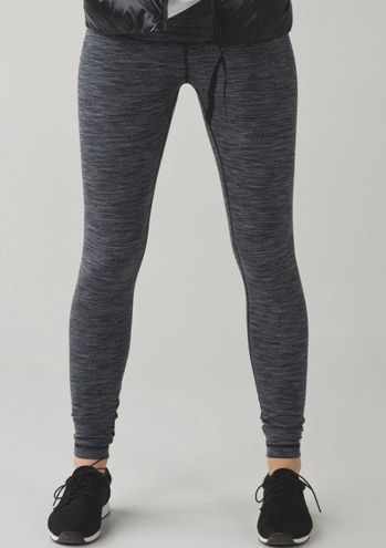 Lululemon Diamond Jacquard Space Dye Black Slate Wunder Under Pant III  Leggings Size 4 - $65 - From Karena