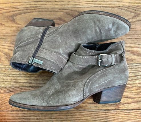 Aquatalia Vero Cuoio Fawn Suede Ankle Boot Taupe Size 8.5 18