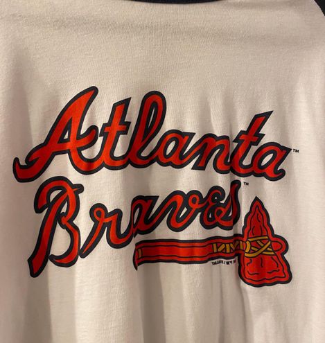 American Eagle Atlanta Braves Baseball Tee White Size 2X - $13 (71% Off  Retail) - From Niki