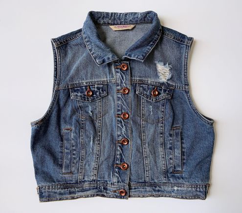 The Evolution Distressed Denim JacketVest