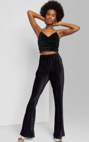 Wild Fable Black Velvet Flare Pants - $15 - From Rose