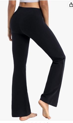 Bubblelime Waist Bootcut Yoga Pants Basic Tummy Control Workout Flare Black  Size M - $13 (74% Off Retail) New With Tags - From jello