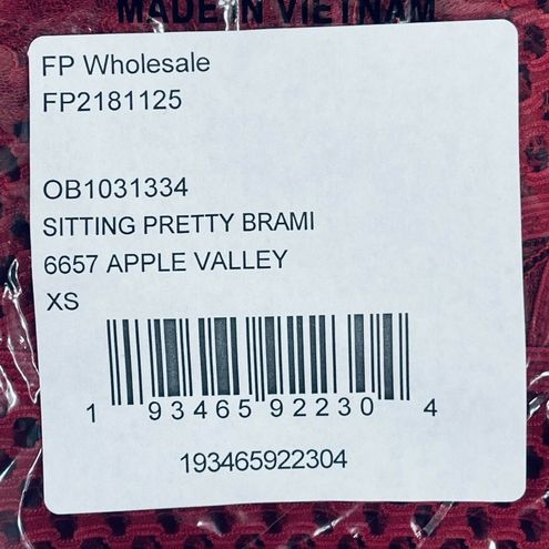 Free People NEW Womens XS Sitting Pretty Brami Red Apple Valley