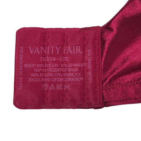 Vanity Fair NWT Illumination Full-Figure Bra 76338 Med Red