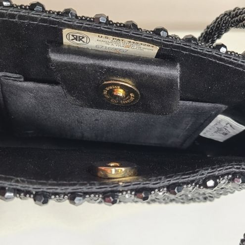 La Regale Vintage JET BEADED BLACK Purse LTD Formal 1950s