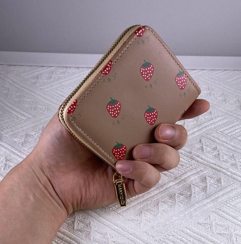 Small Wallet for Women,Cute Mini Strawberry Zipper Wallet for Girls,Credit  Card Holder Coin Purse Brown - $15 (40% Off Retail) New With Tags - From  Sunshine